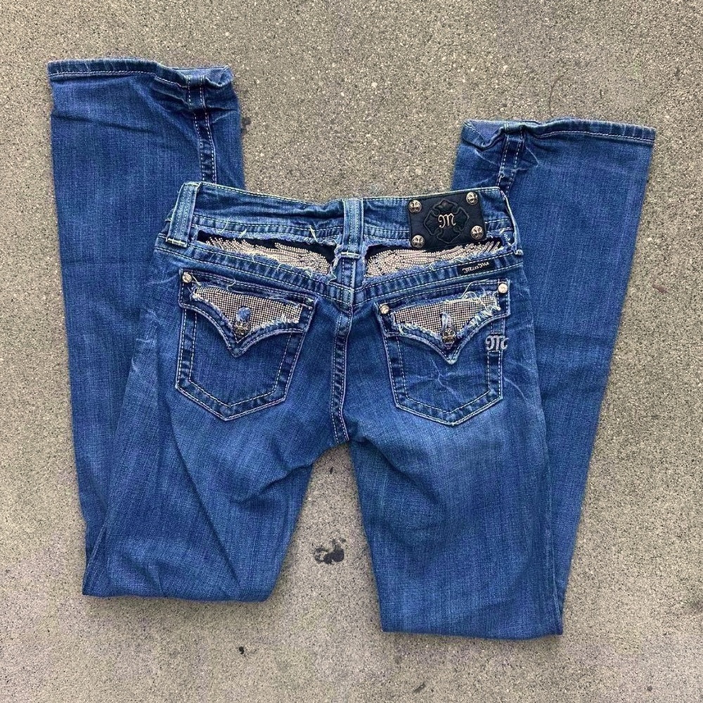 Blue Embellished Jeans